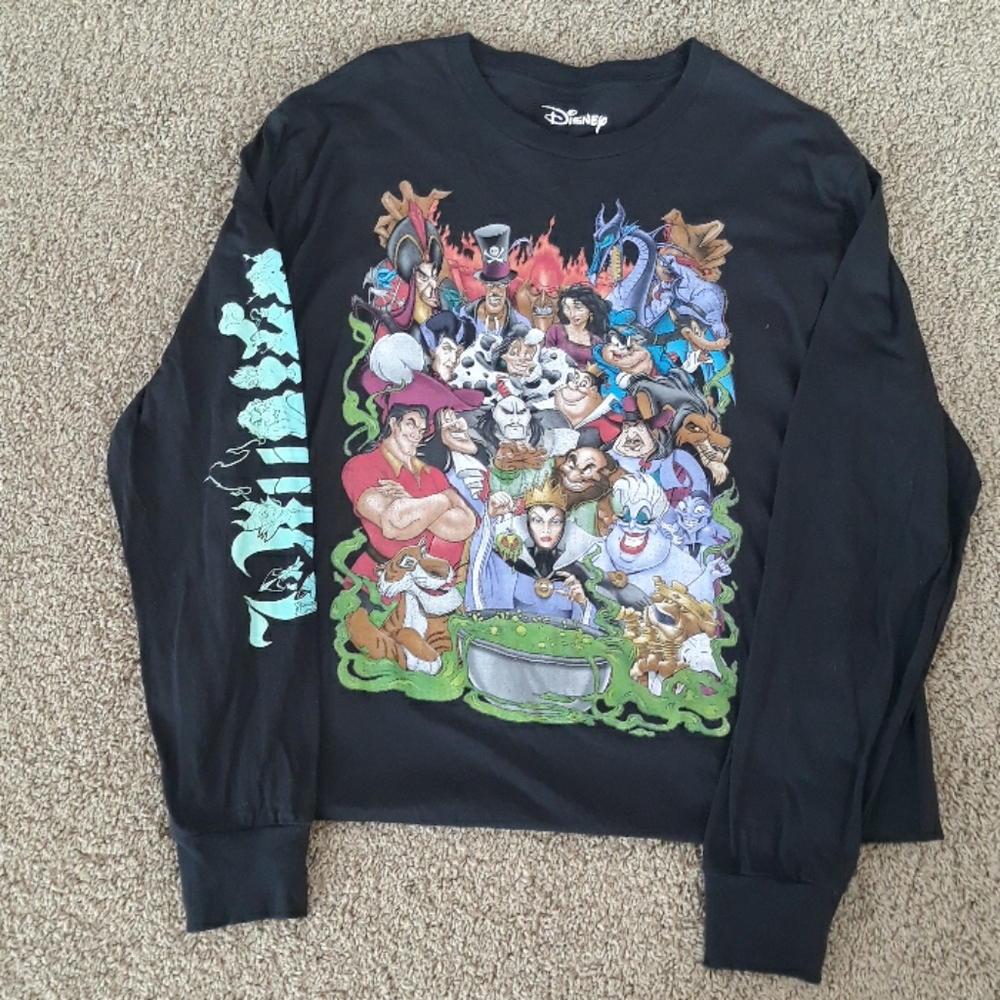 RARE Disney Villains Long Sleeve Shirt